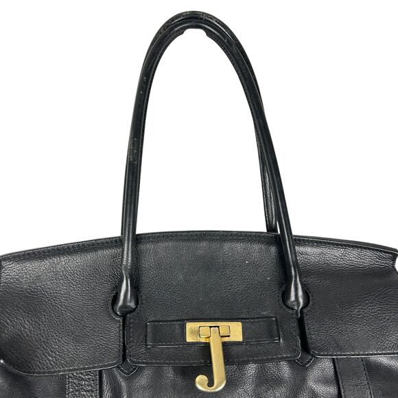 EXTREMELY RARE Juicy Couture Black Leather XL Birkin Top Handle Harness Handbag - Picture 7 of 12